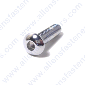 7/16-14 CHROME  BUTTON HEAD ALLEN BOLT